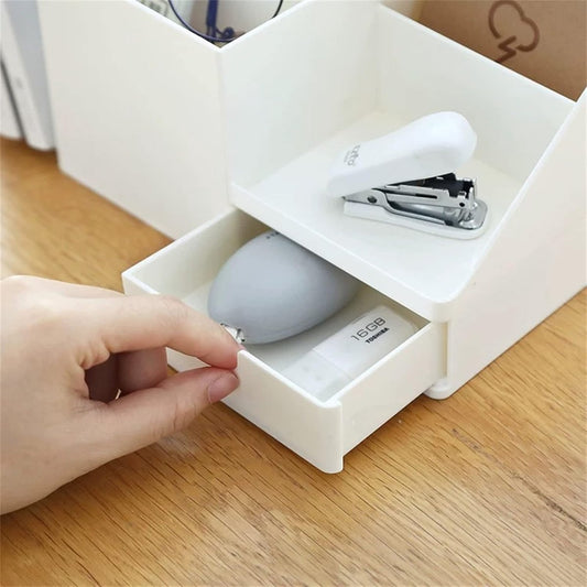 Desk organizer - Pencil holder - Storage - Sliding - Desk organizer, pencil holder and card holder, box and V1188-MS-313-0673