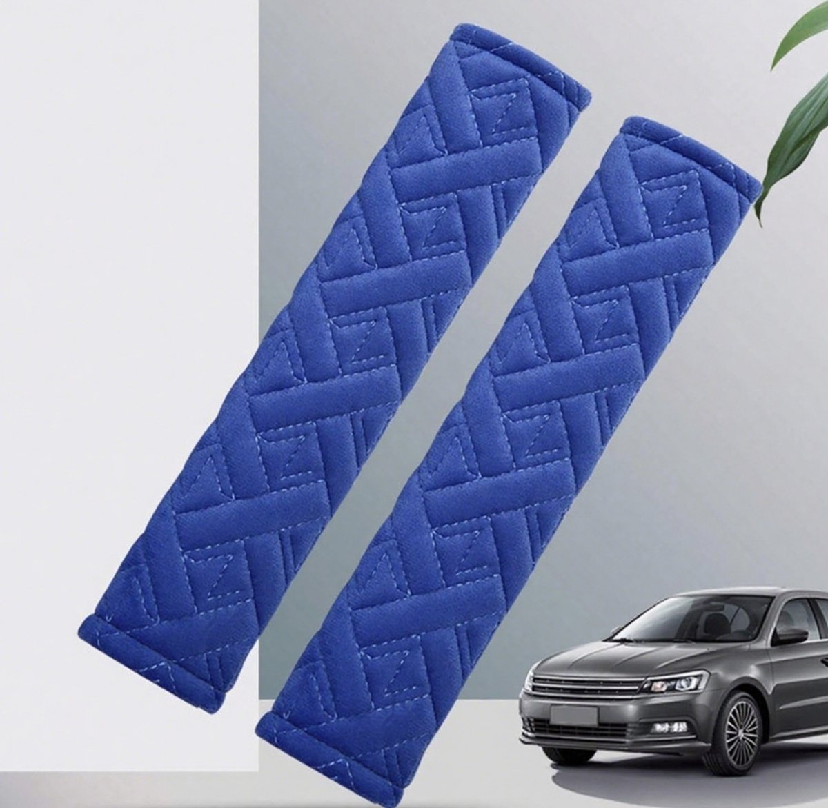 Universal seat belt protector - Soft and comfortable shoulder protector for the seat belt - (blue) V1188-MS-313-0703