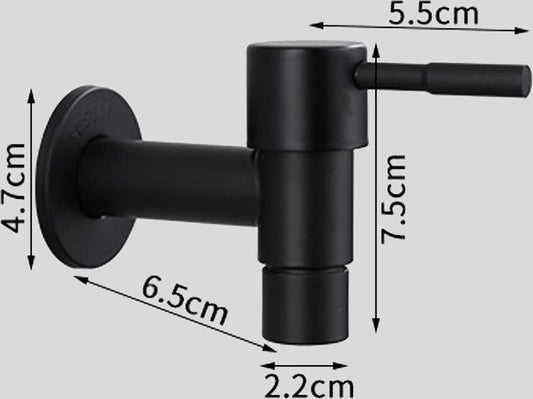 Single black stainless steel wall-mounted cold water kitchen faucet - Bathroom garden faucet - Sink faucet - V1188-MS-313-0732