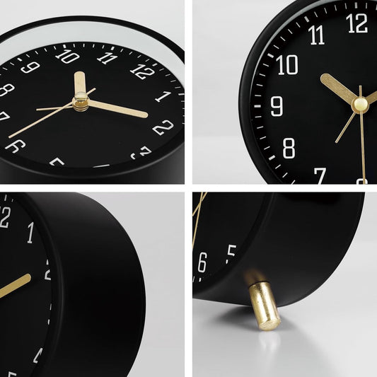 Wekker - Digital Alarm Clock - Alarm Clocks - Children's Alarm Clock - Silent Analog Metal Alarm Clock - V1188-MS-313-0894