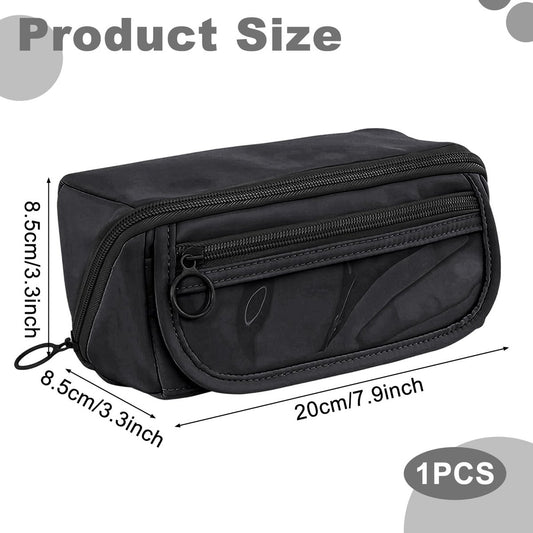 Pencil case - Pencil case for boys and girls - 20x8.5x8.5 cm - Canvas - Linen - Large capacity - School V1188-MS-313-0899
