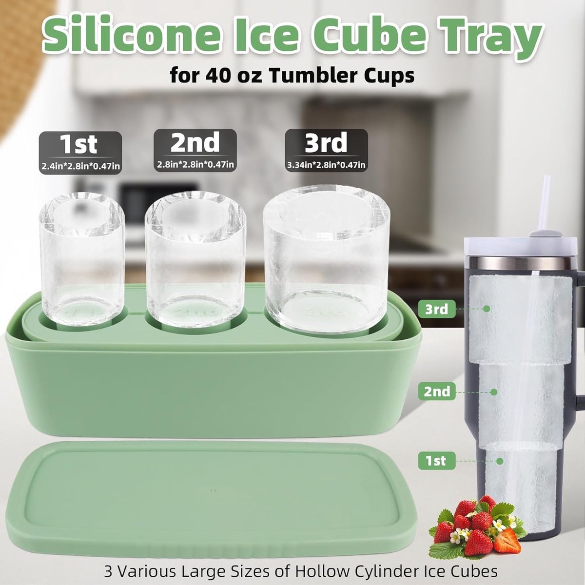 Ice Cube Tray - Silicone Ice Cube Tray - Ice Cube Mold - Ice Cube Mold - For chilling cocktails, whiskey, V1188-MS-313-0914
