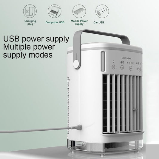 Fan - Small fan - Portable air cooler - Mini mobile air conditioner - Personal evaporative air cooler - Timer V1188-MS-313-0934