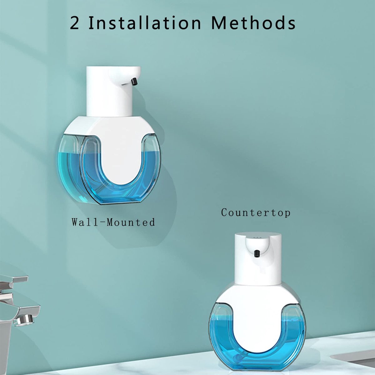Automatic soap dispenser - 420 ml - USB rechargeable - Automatic foam dispenser - Foam technology - Infrared V1188-MS-313-0942