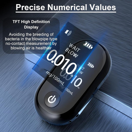 Breathalyzer - Rechargeable breathalyzer - Digital breathalyzer - Digital breathalyzer without mouthpiece - V1188-MS-313-0960