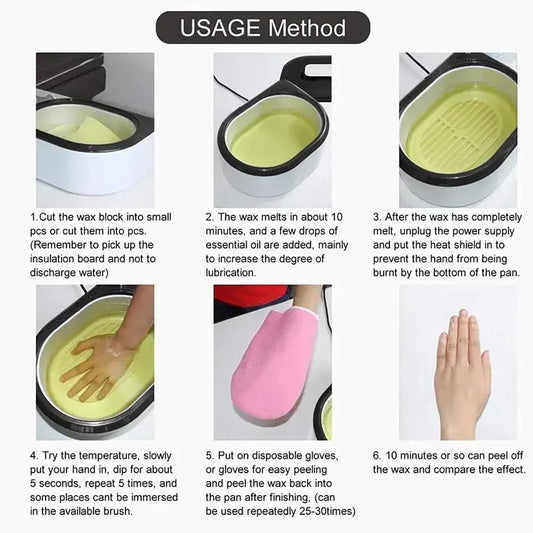 Paraffin wax warmer - Candle wax melting pot with handle and heat-insulating plate - Fast and adjustable V1188-MS-313-0984