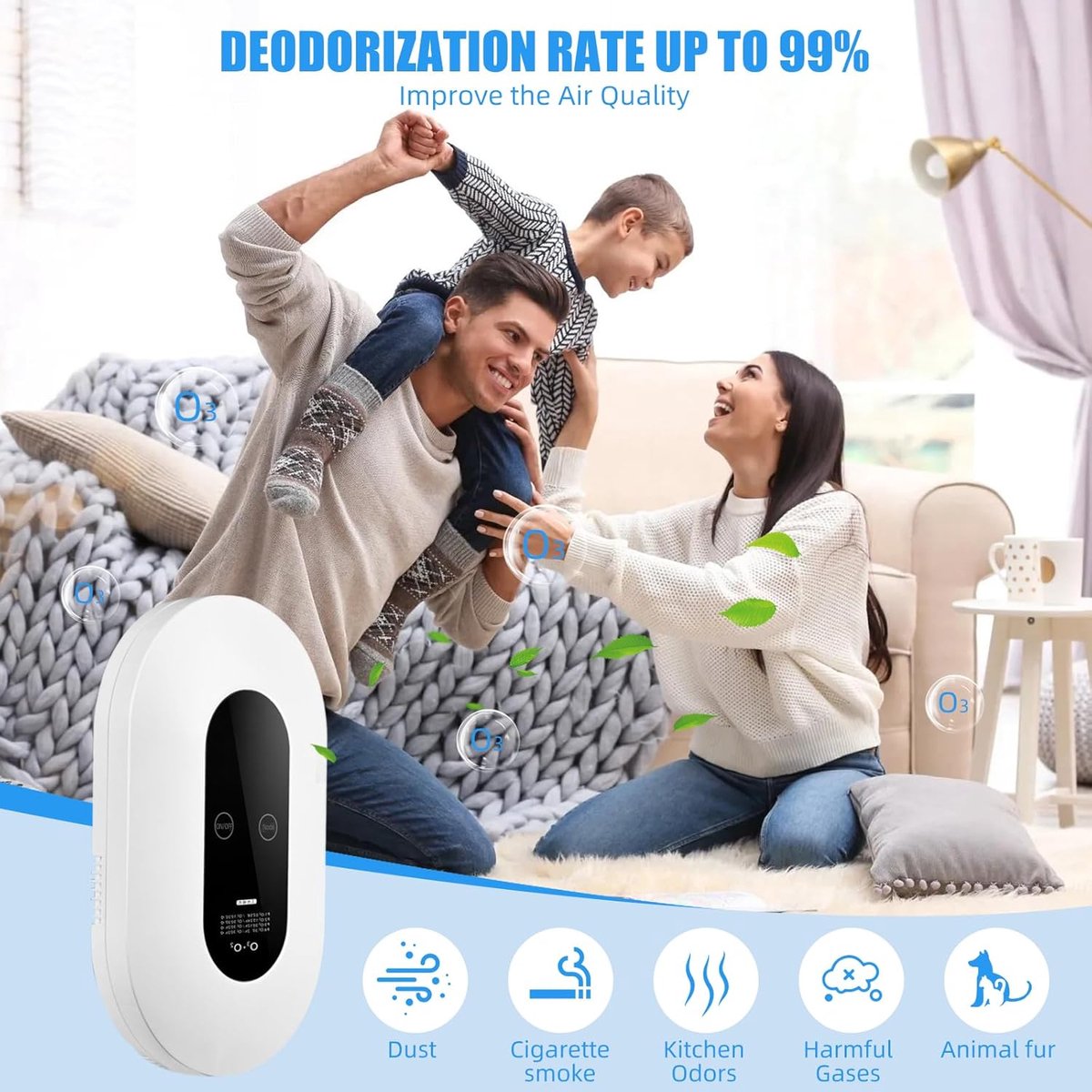 Air purifier - Plug-in negative ion air purifier - LED display - Negative ion air purifier - Home air V1188-MS-313-1019