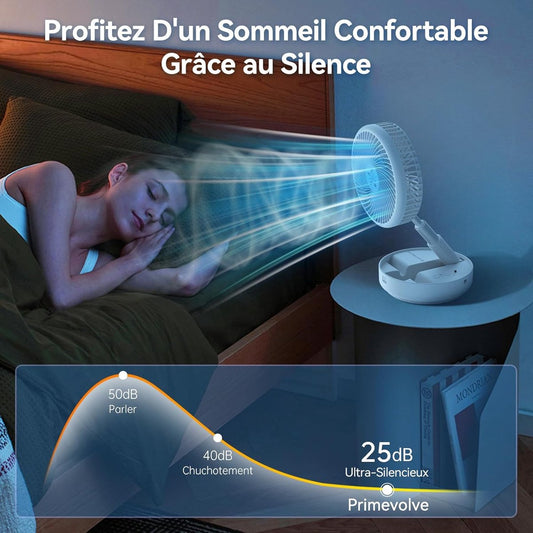 Fan - Small fan - Portable fan - Adjustable height portable oscillating fan - With remote control - Foldable V1188-MS-313-1091
