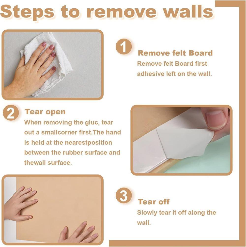 Self-adhesive Photo Board, Decorative Felt and Cork Wall Panel for Photos and Messages, Acoustic Panels V1188-MS-325-0039