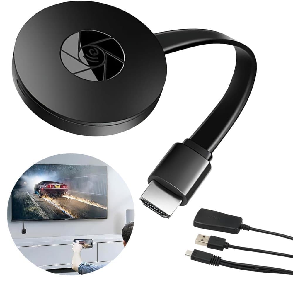 Wireless HDMI Dongle 1080p Media Streamer, Black, Compatible with Home Theater TV and Projector V1188-MS-325-0045