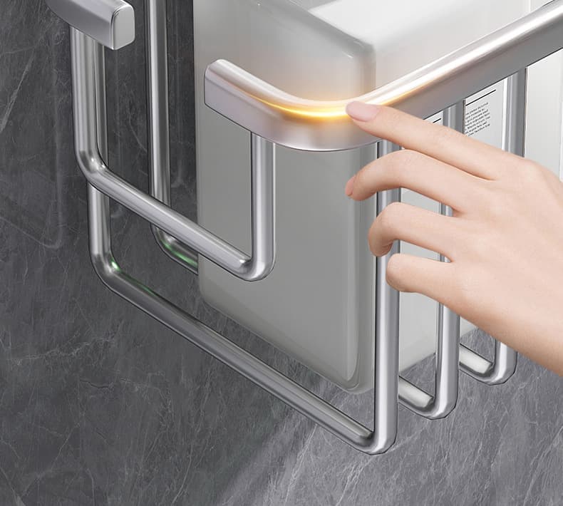 Shower Shelf without Drilling Hanging Shower Basket for Shampoo and Soap, Silver, Bathroom Storage Organizer V1188-MS-325-0403