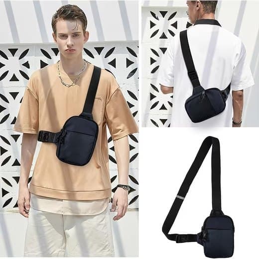 Waterproof Shoulder Bag for Cycling Sports Travel, Black, M V1188-MS-325-0482
