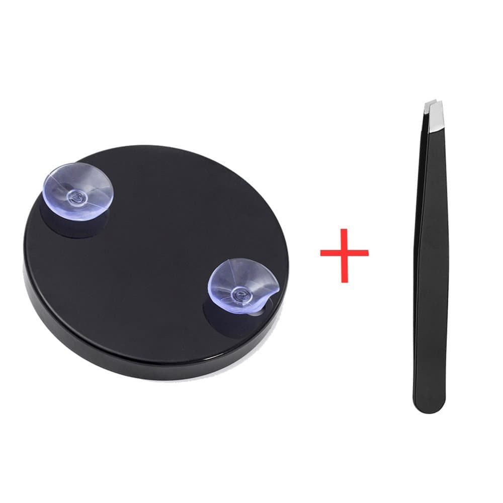 20X/30X Magnification Makeup Mirror with Tweezers, Black, 30X V1188-MS-325-0505
