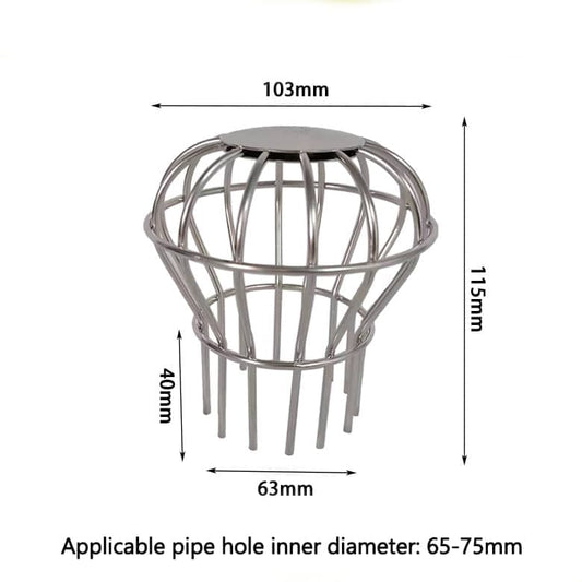Leaf Stopper for Gutter, Ball-Shaped Floor Drain Strainer with Large Flow Design, 103 x 115mm V1188-MS-325-0530