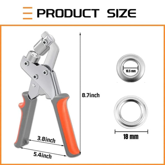 100 pcs Magnetic Hole Punch and Eyelet Set, 10.5 mm, Compatible with Fabric Tarpaulin PVC V1188-MS-325-0531