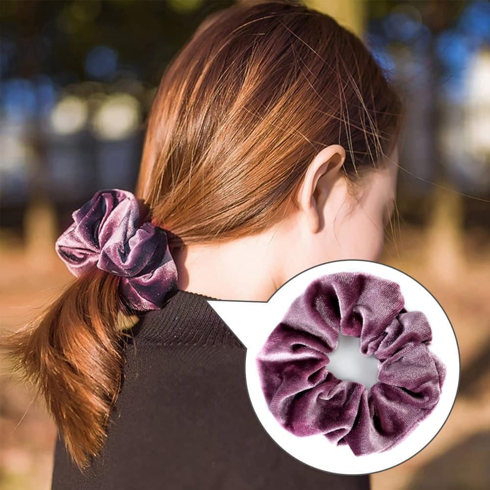 12pcs Velvet Hair Scrunchies for Women, Large Size V1188-MS-325-0580