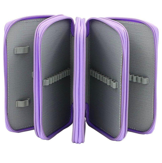 72 Holes Pen Case with Compartments, Large Capacity Lightweight Durable, Compatible with Students and Office V1188-MS-325-0609
