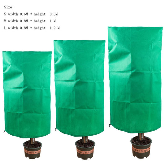 3-Pack Winter Plant Protection Frost Cover with Drawstring, Reusable Durable for Outdoor Plants Fruit Trees V1188-MS-325-0710