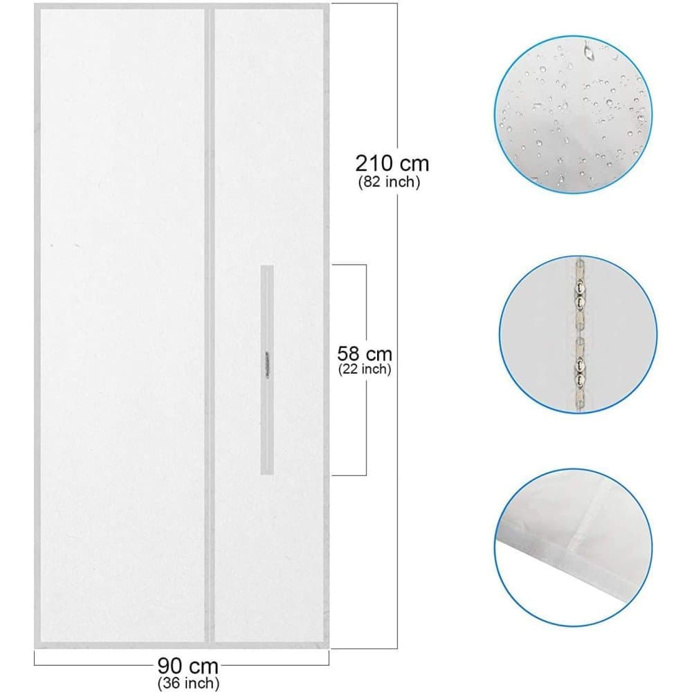 Energy-saving waterproof air conditioning door seal with zipper, easy to handle protective balcony door seal V1188-MS-325-0808