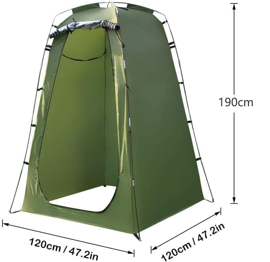 Pop-up Tent Changing Room 120x120x190 cm, Foldable Outdoor Camping Shelter with Inner Pocket, Multicolored V1188-MS-325-0986