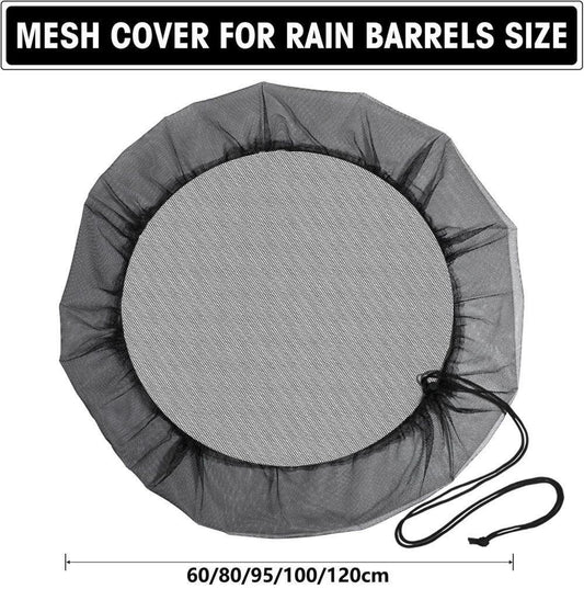 3-Pack Rain Barrel Mesh Lid Bucket Cover, Durable Polyester with Drawstring, Protects Against Debris, 60-120 V1188-MS-325-1039
