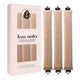 4-Piece Heat-Free Hair Curlers, Flexible No-Heat Hair Rollers with Hook, Brown, 4-Piece V1188-MS-325-1142