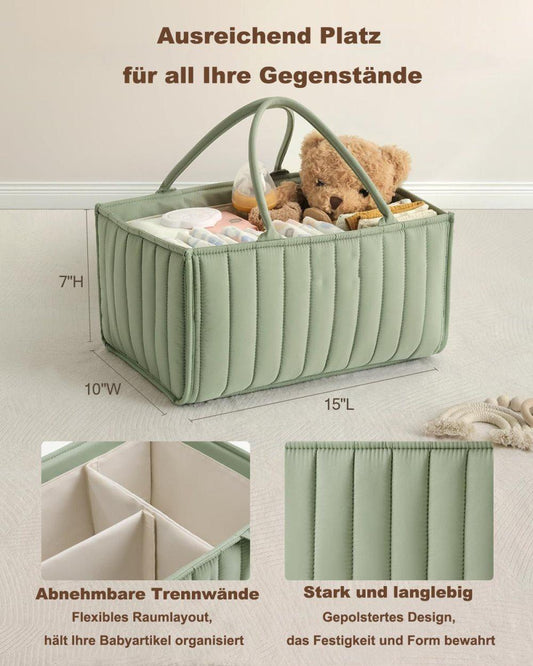 Breathable Water Resistant Baby Diaper Storage Basket Large Capacity Multifunctional for Home and Travel, V1188-MS-325-1265