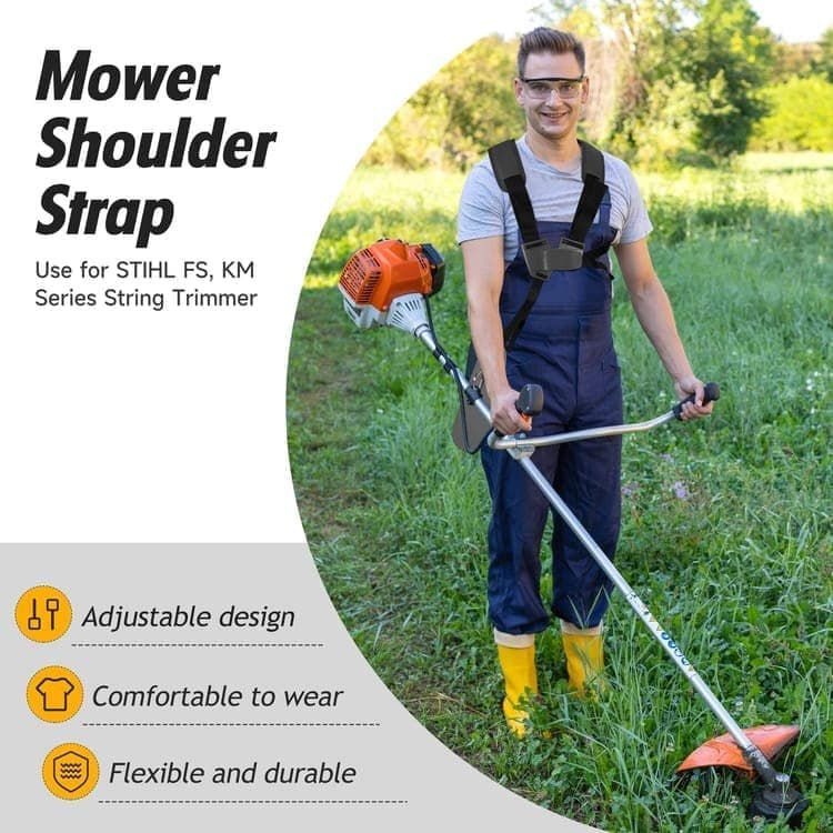 Adjustable Nylon Trimmer Strap, Compatible with Grass Trimmer and Leaf Blower, Black V1188-MS-325-1275