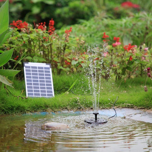 5W Solar Fountain Pump with 6 Nozzles, Floating Bird Bath, Solar Powered Garden Water Pump V1188-MS-325-1376