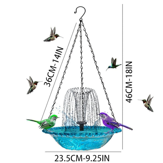 Solar Powered Bird Bath Fountain for Garden and Outdoors, Automatic Water Feature, Decorative Bird Waterer, V1188-MS-325-1461