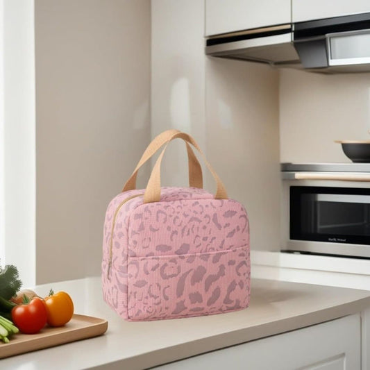 Portable Insulated Lunch Bag Reusable Cooler for Food Office Gym Beach Travel, Pink V1188-MS-325-1491