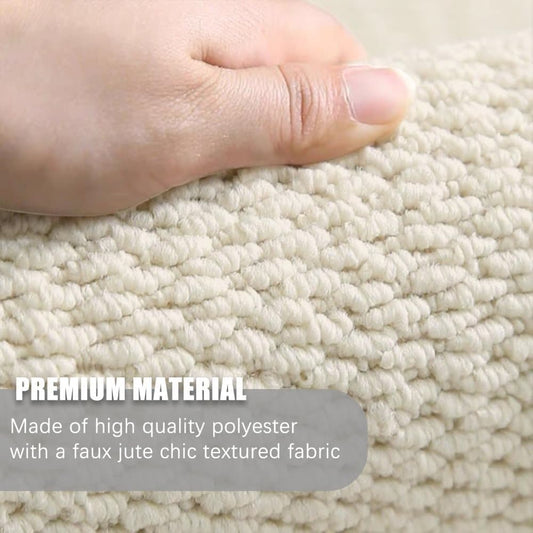 Non-slip jute-like doormat for indoor outdoor home use, dust-resistant quick-absorbing welcome mat, 60x40cm, V1188-MS-325-1699