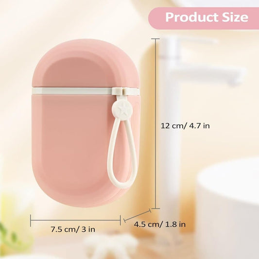 2-Pack Portable Soap Dish with Drainage Grid and Handle, Waterproof Travel Soap Holder for Outdoor Activities V1188-MS-325-1805