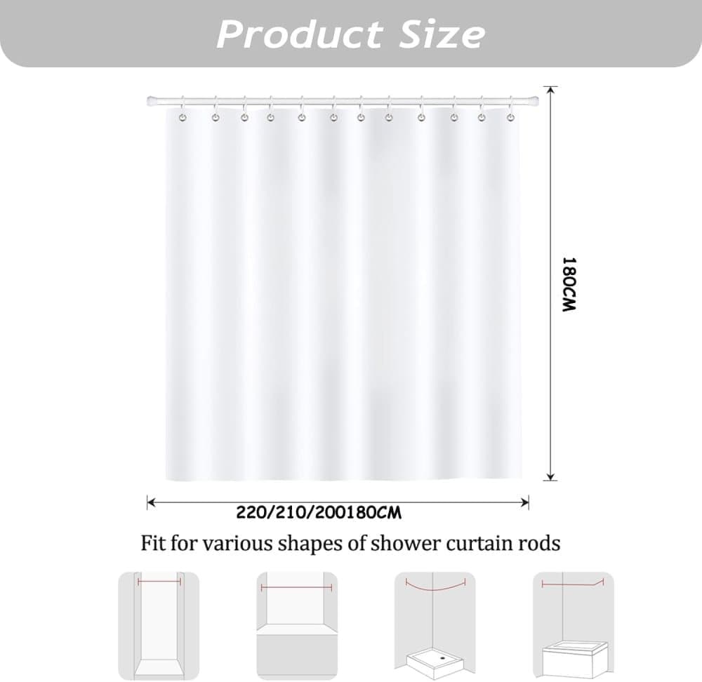 3D Fruit Shower Curtain Waterproof Mold Resistant with 12 Hooks, Yellow, 70x72 inches V1188-MS-325-1826