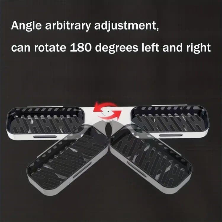 Rotatable Shower Shelf Self-Adhesive Bathroom Storage Shelf in Gray or White V1188-MS-325-1884