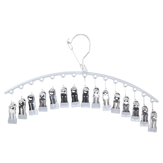 2-Pack Metal Windproof Trouser Skirt Hanger with 15 Clips V1188-MS-325-1901