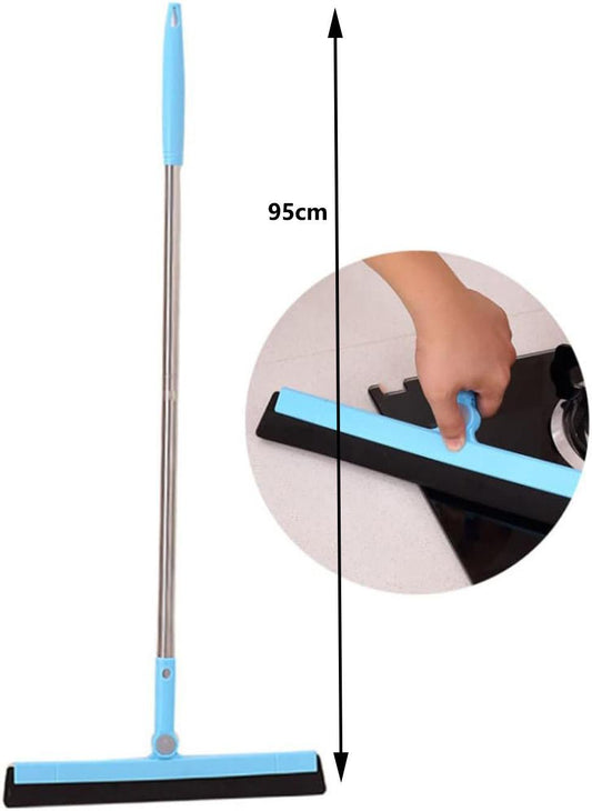 95 cm Water Scraper with Telescopic Handle, Rotatable for Wet and Dry Use, Compatible with Floors, Tiles, V1188-MS-325-1928