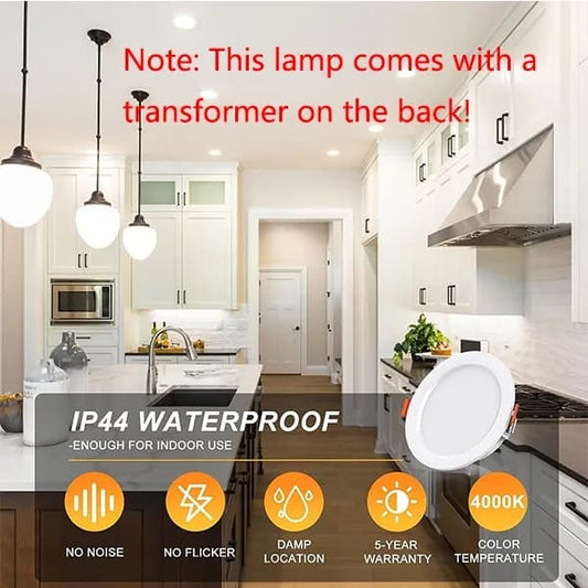 4 pcs LED Spotlight Waterproof IP44 Neutral White Light 4000K, Ultra Thin Design for Bathrooms and Living V1188-MS-325-1935
