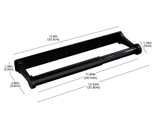 Aluminum Self-Adhesive Paper Towel Holder, No Drilling Required, Black, 32.5x9.8cm V1188-MS-325-2099