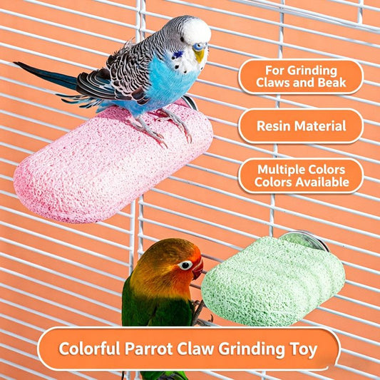 Claw Grinding Stick (Resin) Size: 123mm Color: Green for Parrots (1pc) V1188-MS-424-0013