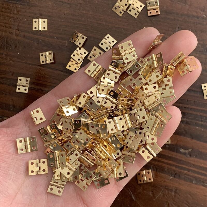 100 Pack Mini Flat Folding Screw Hinges for Furniture Doors and Windows V1188-MS-527-064