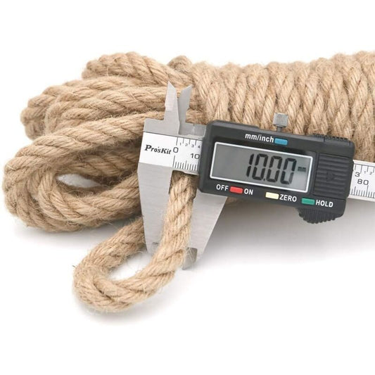 Jute Hemp Rope Twine for DIY Furniture Packaging Gardening Cat Tree, 16 mm x 10 m V1188-MS-527-100