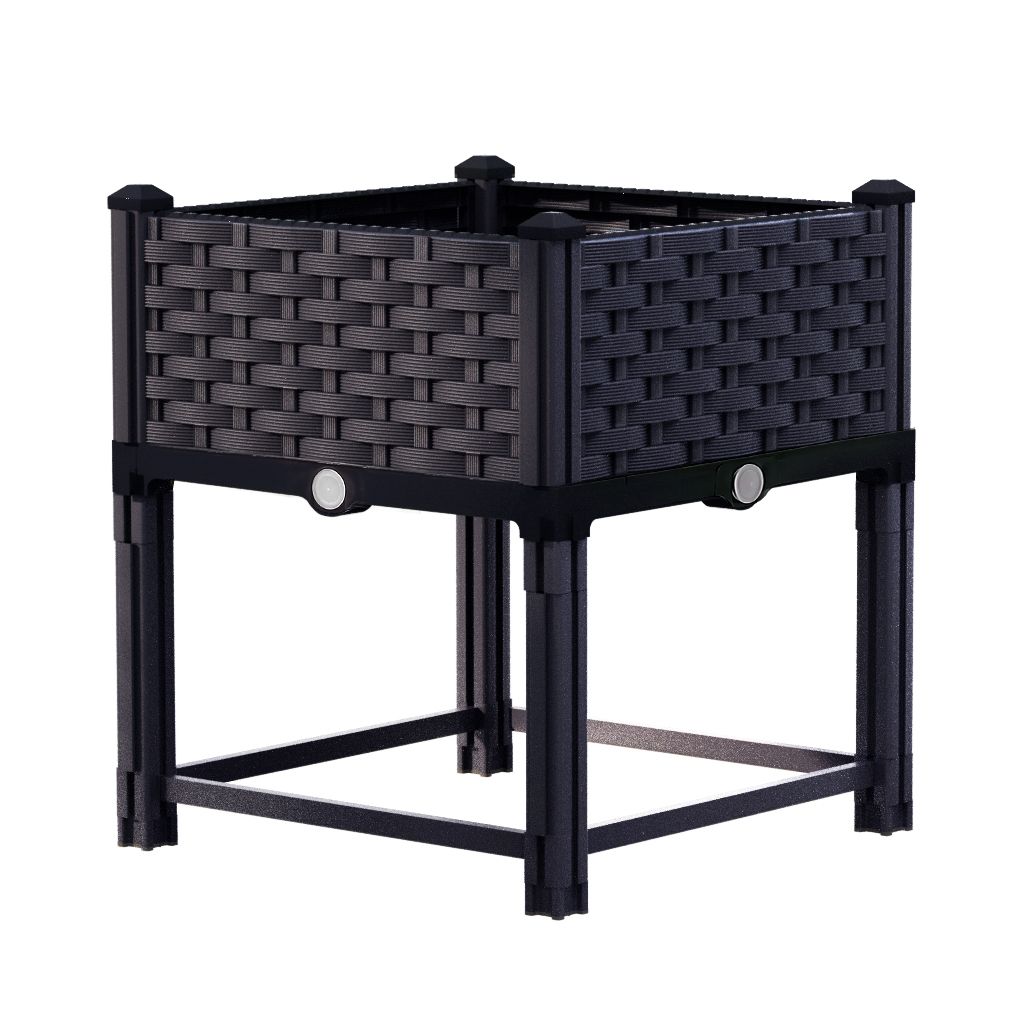 Raised Garden Bed Planter Box 40 x 40 x 23 cm, PP Growing Container for Herbs and Vegetables V1188-MS-617-041