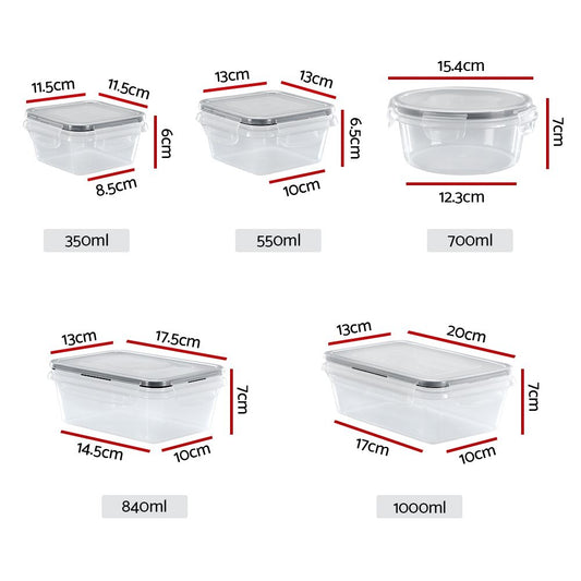 16-Piece Cereal Dispenser and Food Storage Container Set V1188-MS-617-120