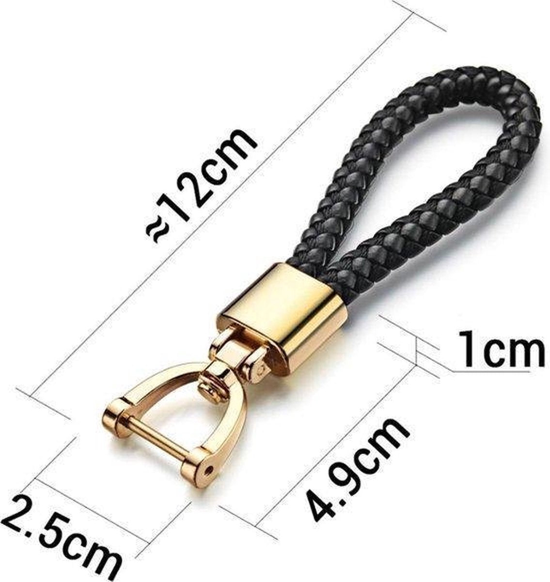 Car Keychain | Key Holder | Leather Keychain | Universal | Red / Gold V1188-MS101-00057-1