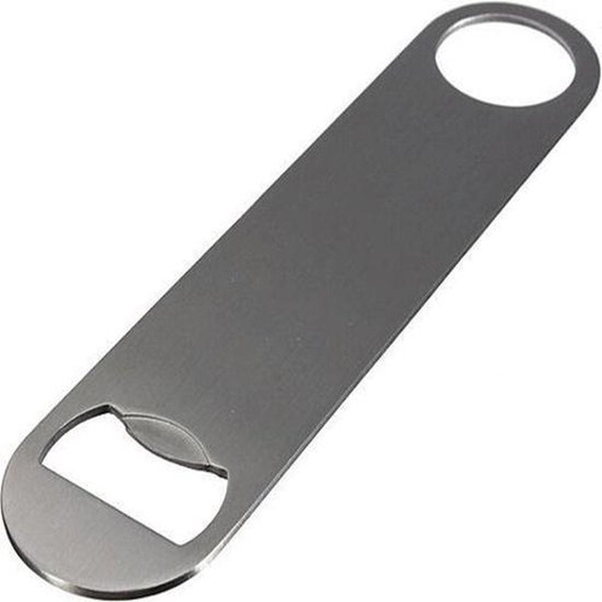 Brushed Stainless Steel Bottle Opener | Beer Opener | Compact | Barblade | With Hanging Loop | 13 x 3 cm V1188-MS101-00220-1