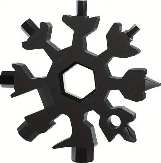 18 in 1 Multipocket Tool | 18 Functions | Stainless Steel | Multitool Keychain | Bicycle Tools | Snowflake | V1188-MS101-00372-1