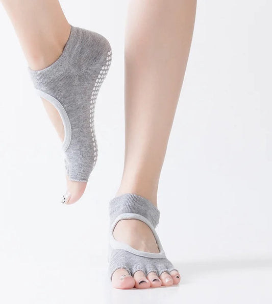 Yoga Socks Full Open Toe | Full Toe Yoga Sock | With Anti-Slip Bottom | Anti-Slip Socks | Pilates Socks | V1188-MS101-00401-1