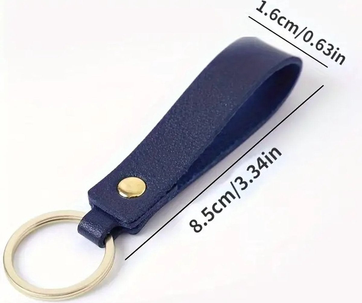 Keychain | Key Holder | PU Leather Keychain | Universal | Dark Blue V1188-MS101-00416-1