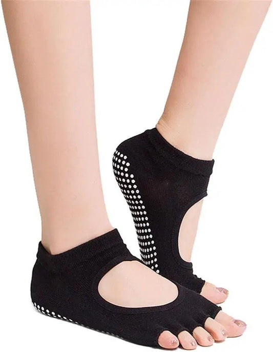 Yoga Socks Full Open Toe | Full Toe Yoga Sock | With Anti-Slip Bottom | Anti-Slip Socks | Pilates Socks | V1188-MS101-00475-1